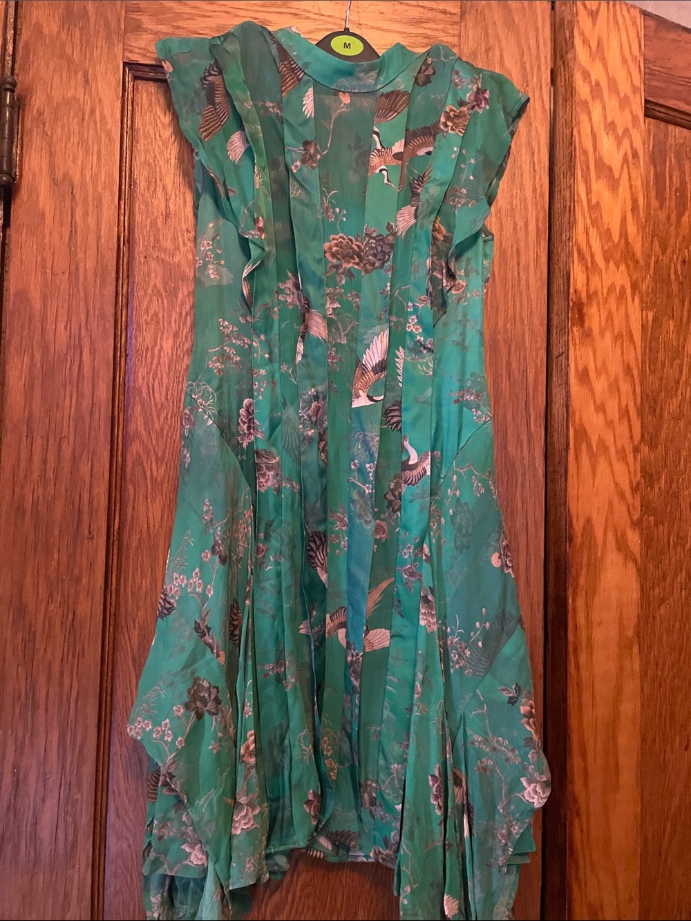 AllSaints Green Floral Print Dress